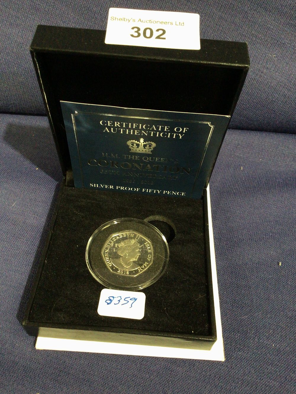 Lot 302: Hm the Queen coronation 65th anniversary silver proof fifty pence