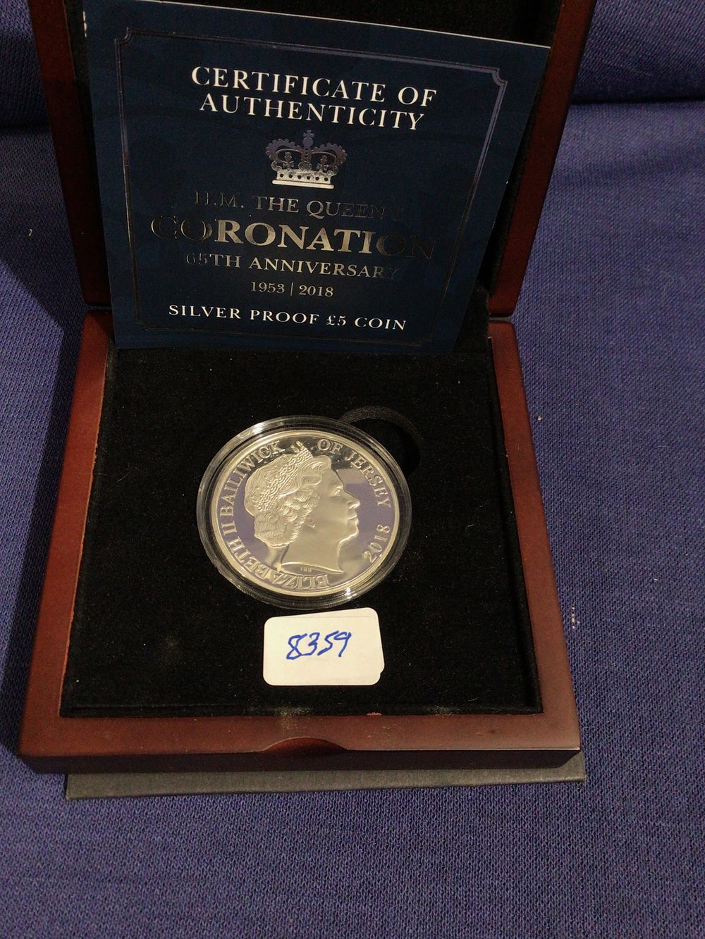 Lot 306: Hm the queen’s coronation 65th anniversary silver proof £5 coin