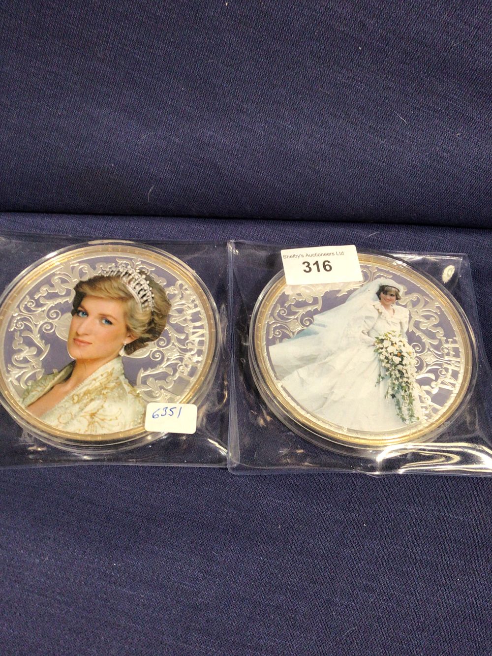 Lot 316: Two giant Westminster mint Diana princesses of wales coin sealed mint condition