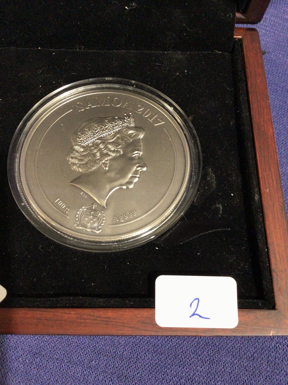 Lot 318: Samoa 2017 fine silver 100g St Paul’s cathedral coin in box no certificate