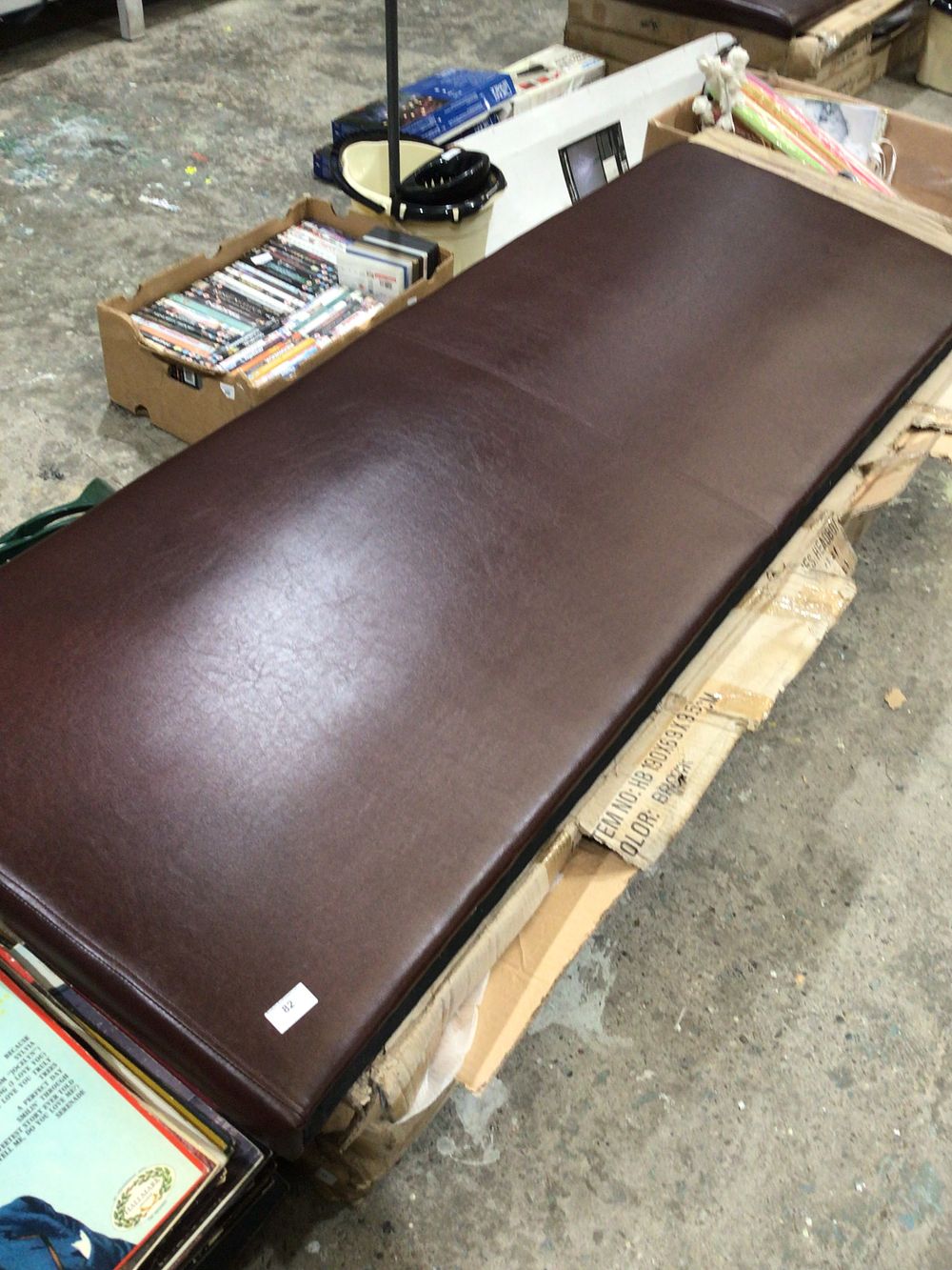 Lot 82: Canterbury new in box brown leatherette 6 ft...