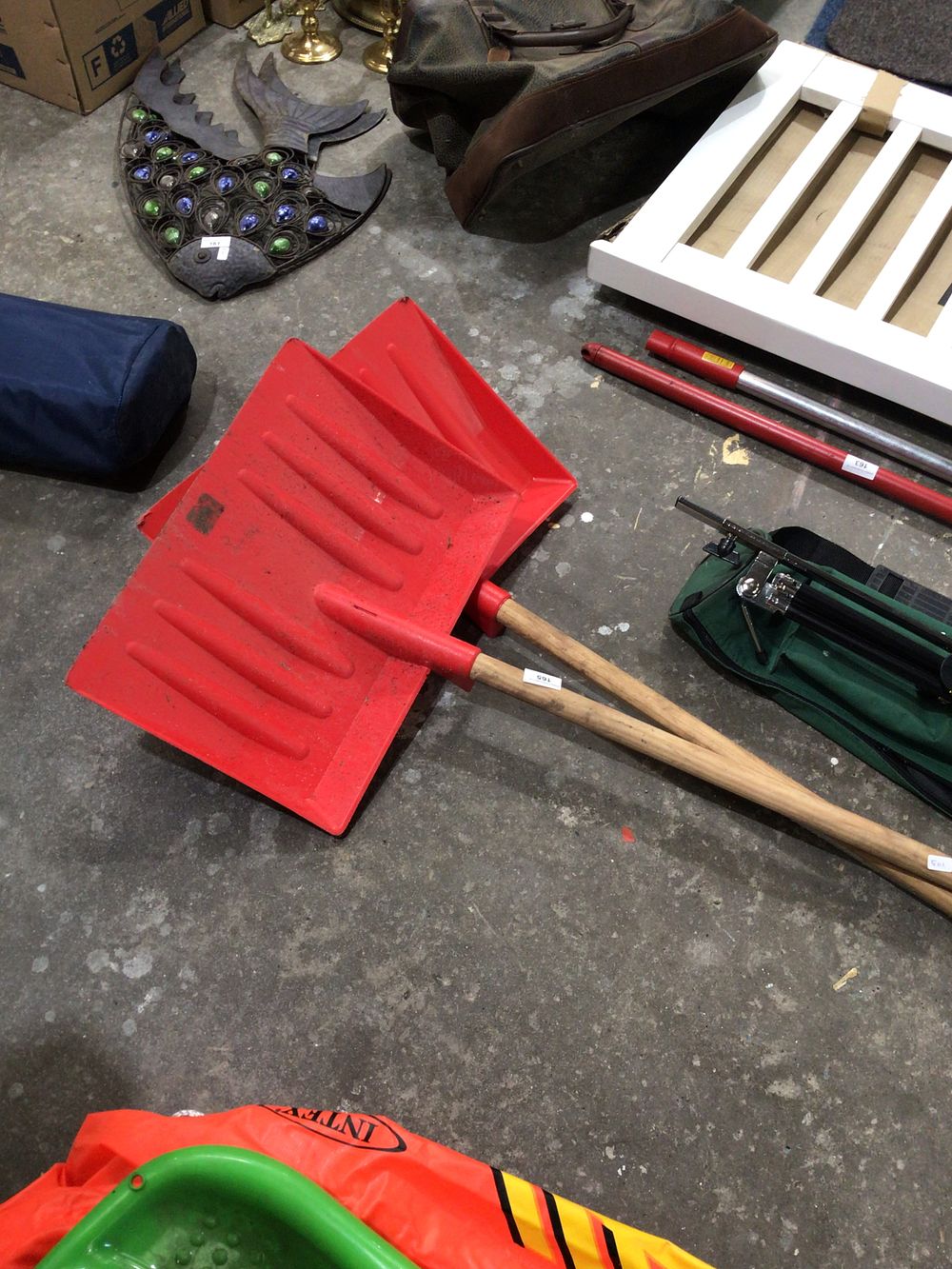 Lot 165: Two snow shovels