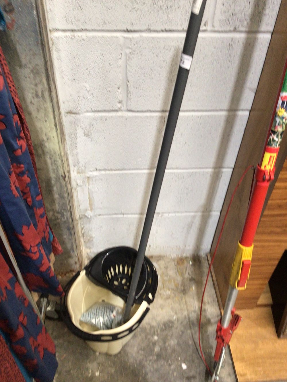 Lot 173: New cream mop bucket and mop