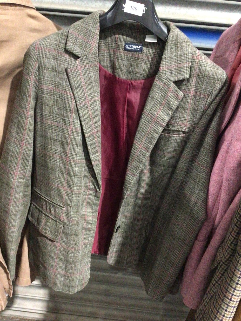 Lot 186: Active wear size 12 ladies tweed style jacket