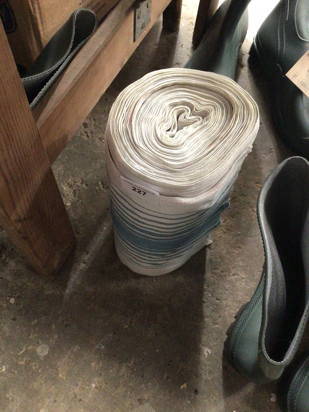 Lot 227: New roll of cloth hand wiping roll for...