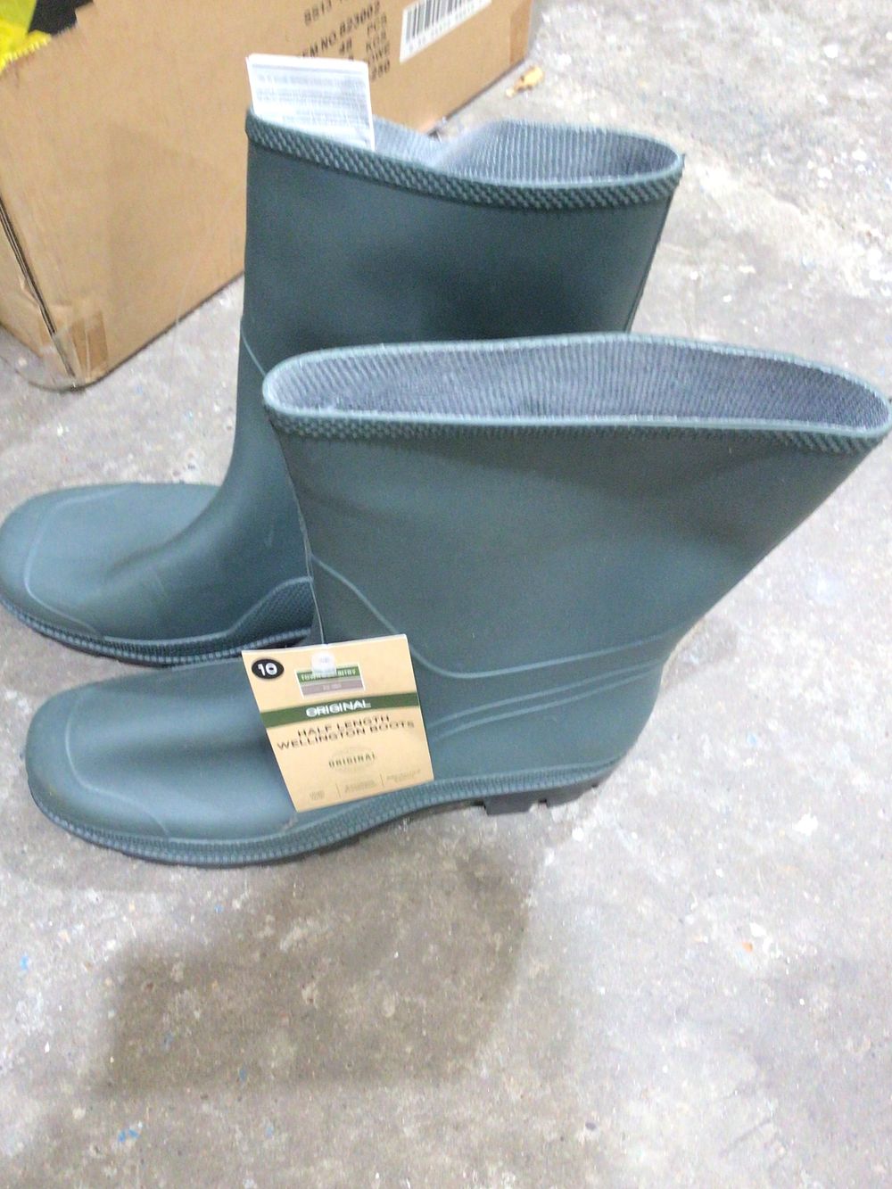 Lot 249: Pair of town and country new wellington boots...