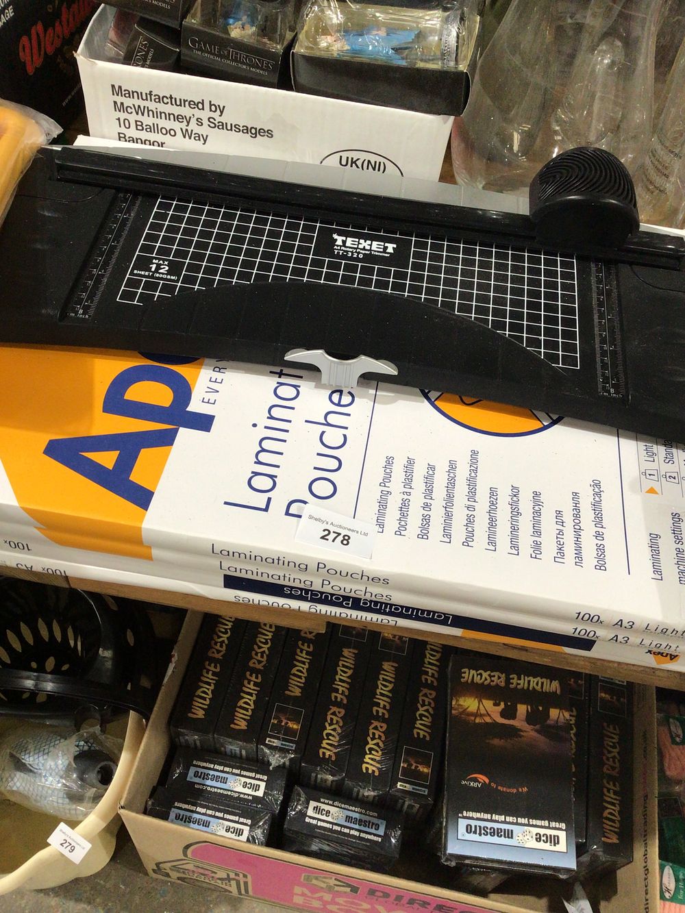 Lot 278: 4 packs of apex a3 laminating pouches with...