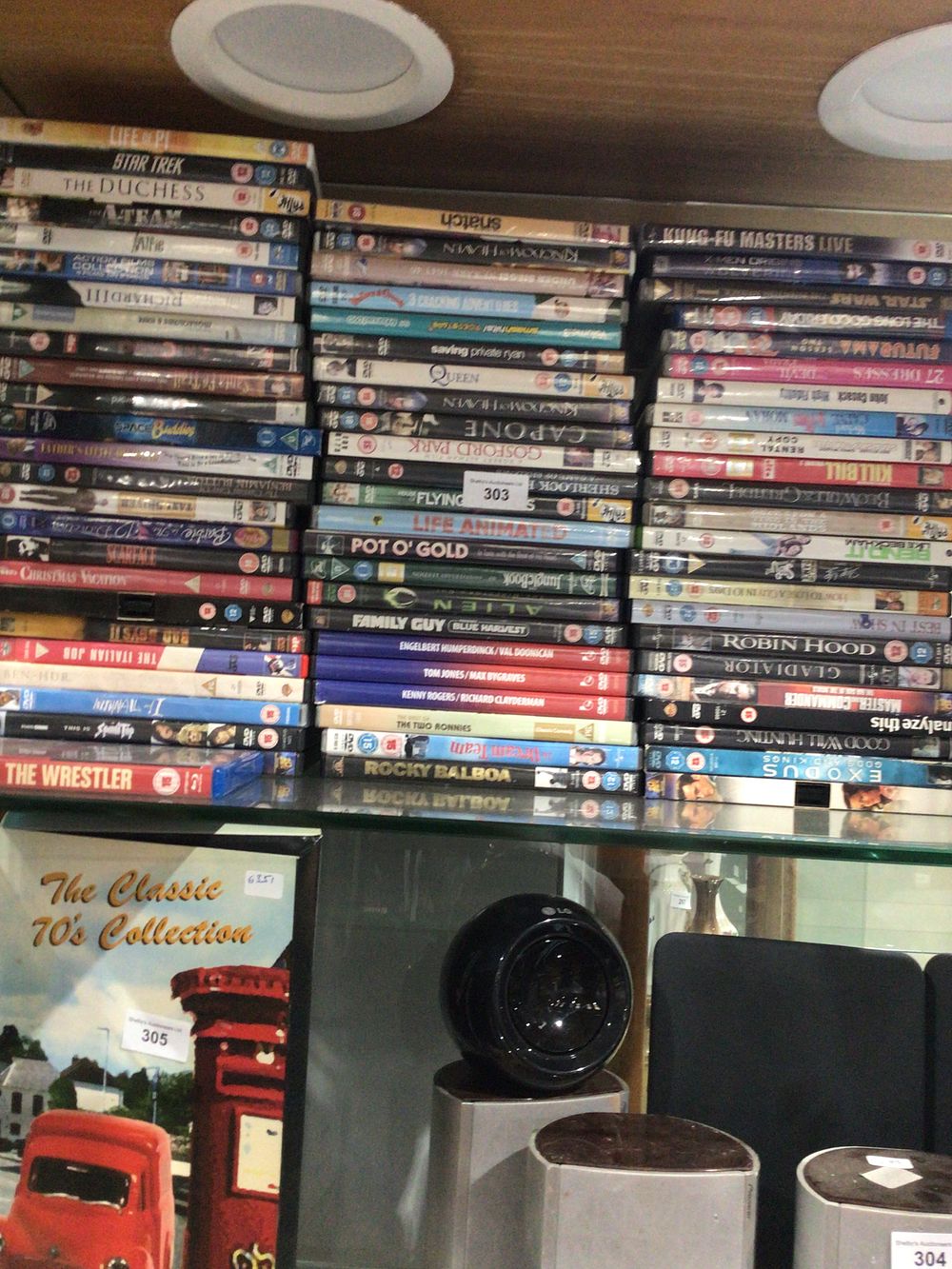 Lot 303: Selection of various dvds