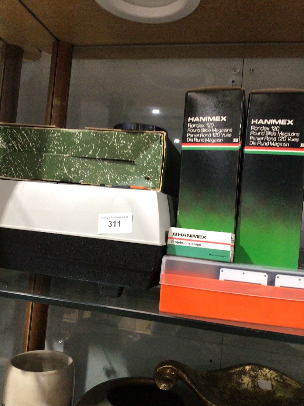 Lot 311: Hanimex slide projector with slides etc