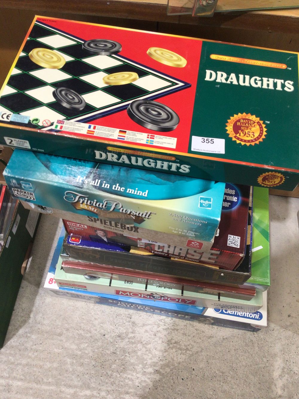Lot 355: Selection of various boxed games monopoly trivial pursuit...
