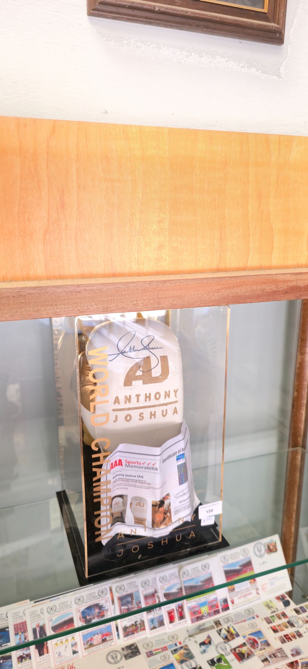 Lot 159: Anthony Joshua, wild champion, signed, white gold, boxing...