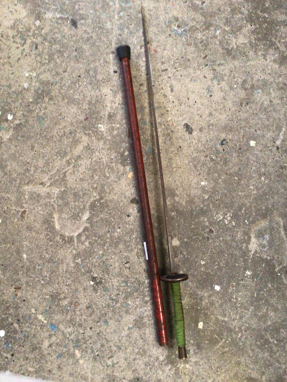 Lot 200: small walking stick with integrated poking stick gardiner...
