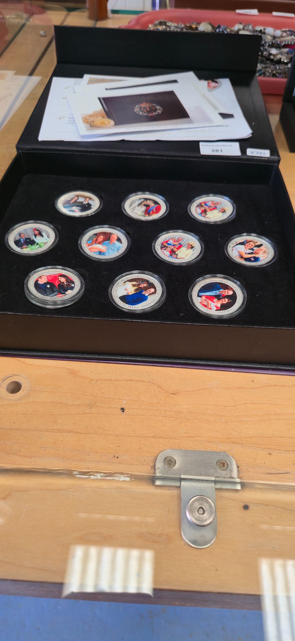 Lot 281: Set of Westminster silverplated proof royalty coins