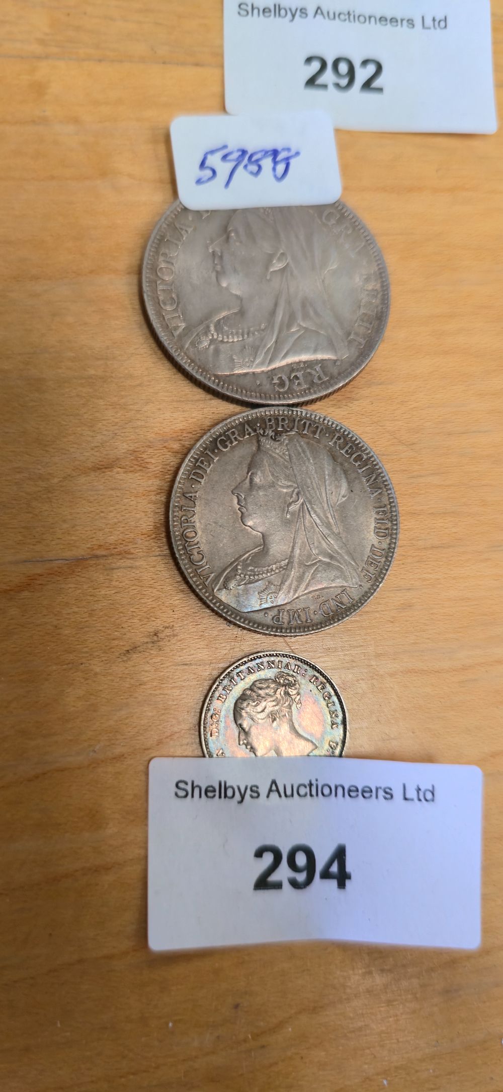 Lot 294: Queen Victoria, half crown, silver coin, Queen Victoria,...