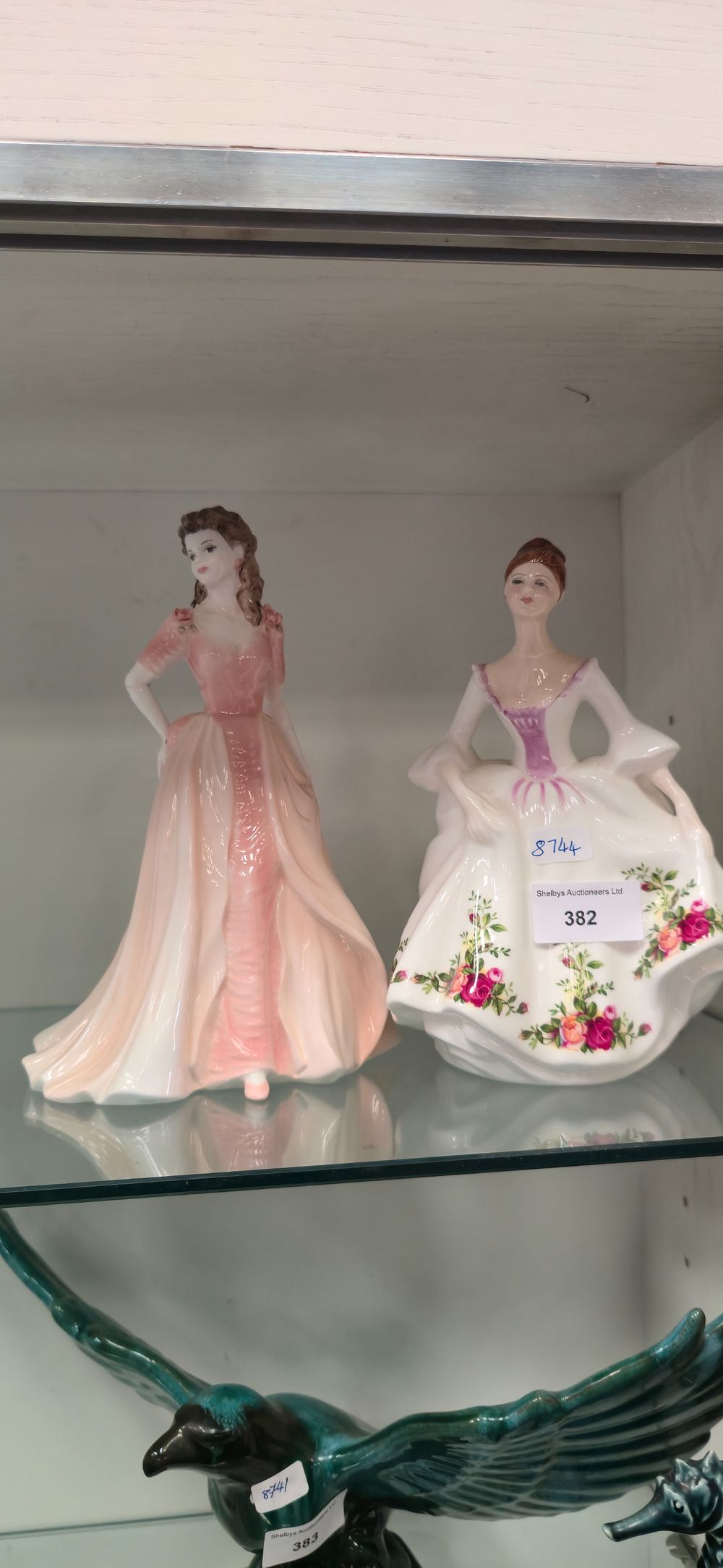 Lot 382: Coalport Jacqueline figurine with Royal Doulton, country Rose...
