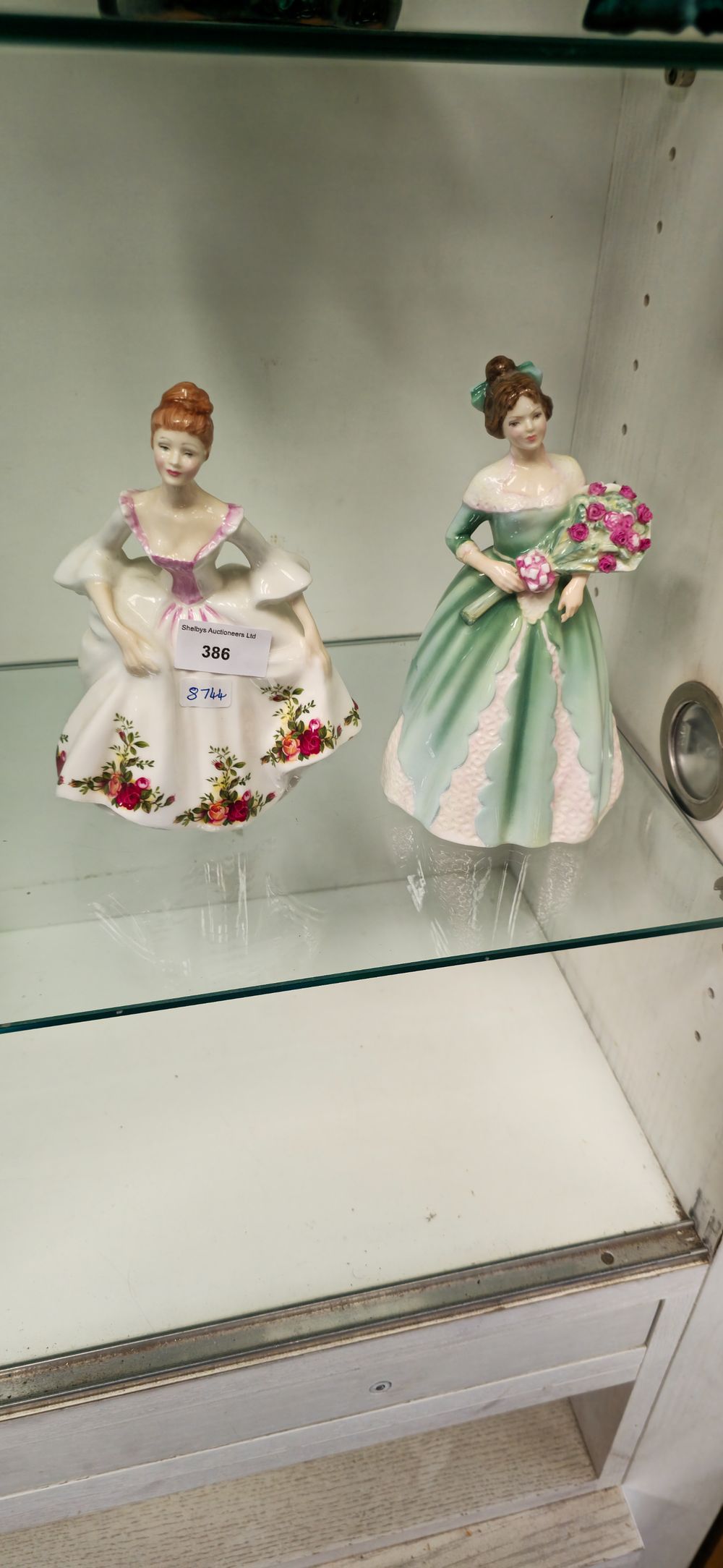 Lot 386: Royal doulton lady Figurines, happy birthday And country,...