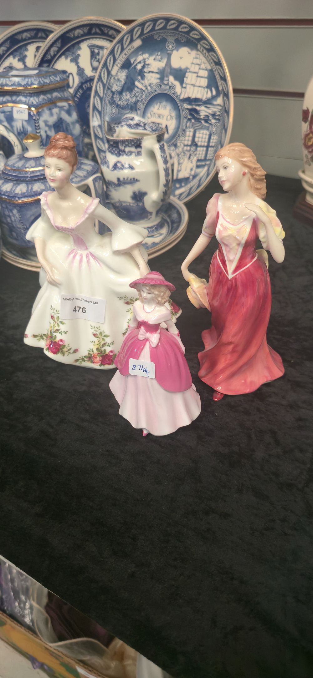 Lot 476: Royal Doulton country Rose figurine with Coalport, endless...