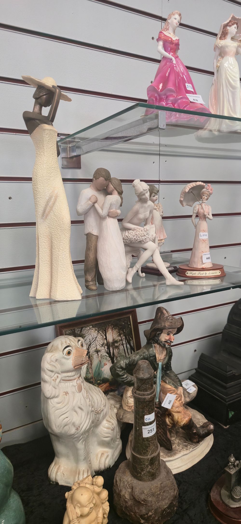 Lot 449: Selection of various lady figurines
