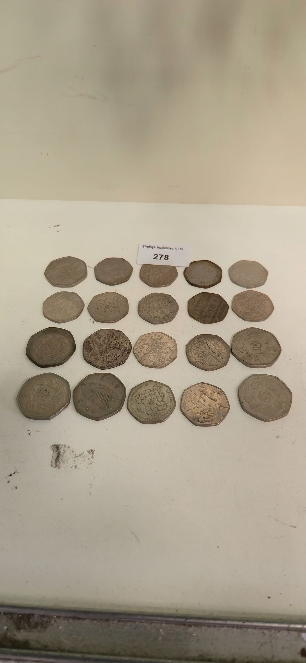 Lot 278: 20 various collectors, 50p coins