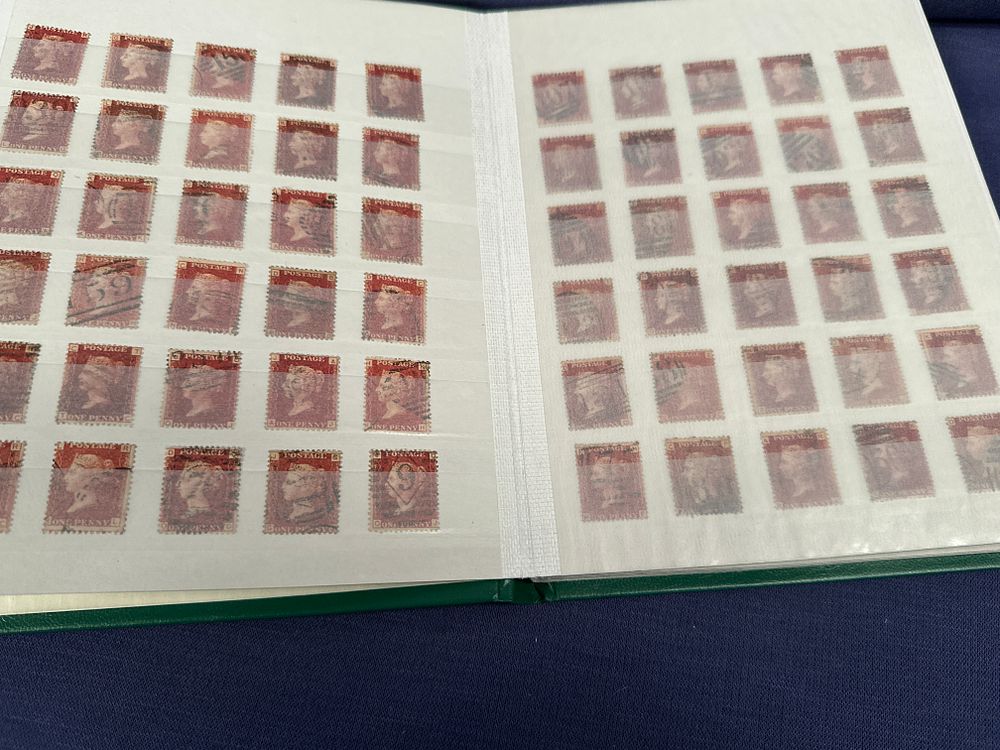 Lot 264: Queen Victoria penny red plate collection 150 stamps...