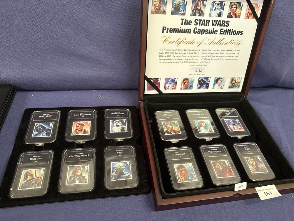 Lot 265: The Star Wars premium capsule edition stamps in...