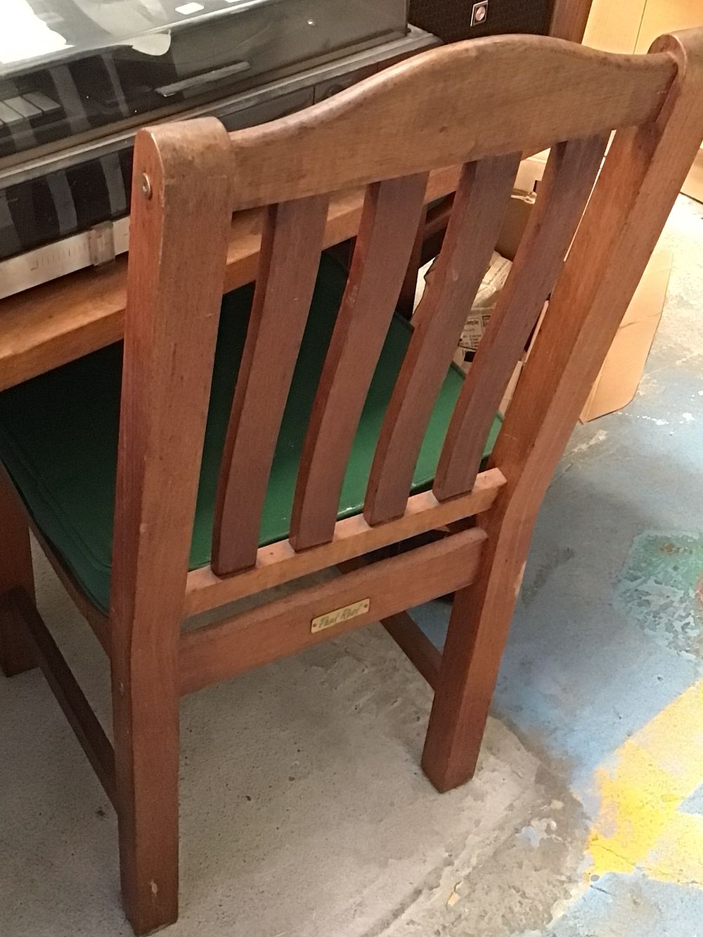 Paul reef outdoor table. Paul reef out door wooden table with six matching Paul reef chairs all 