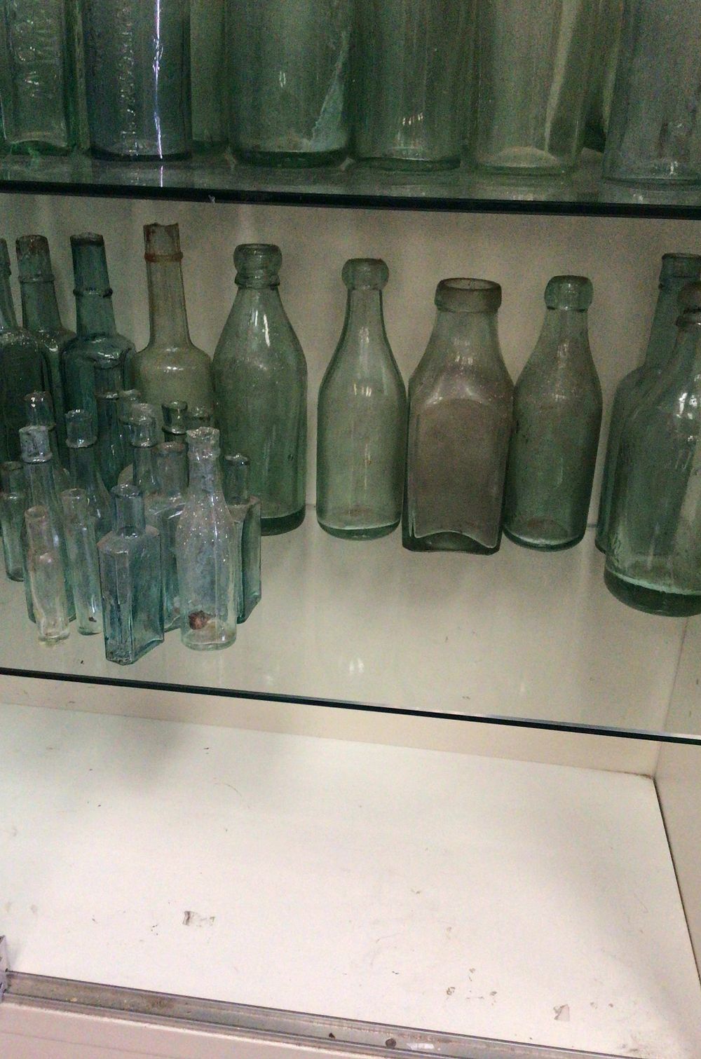 Lot 178: Collection of Antique Aqua & Green Glass Bottles