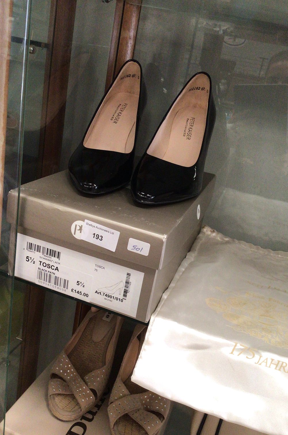 Lot 193: Peter Kaiser Tosca Black Patent Pumps