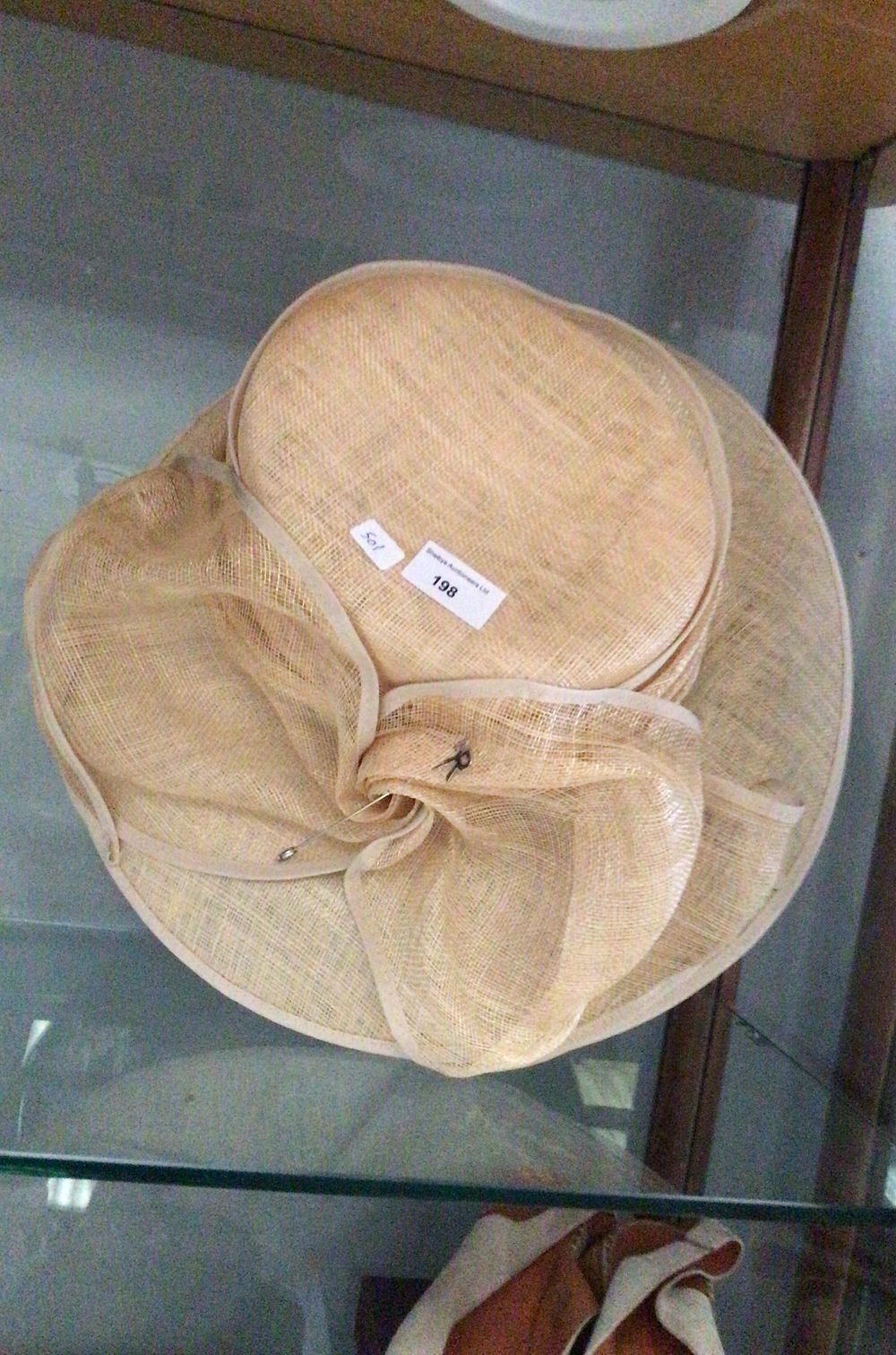 Lot 198: Nigel Rayment Natural Fibre Wide Brim Occasion Hat