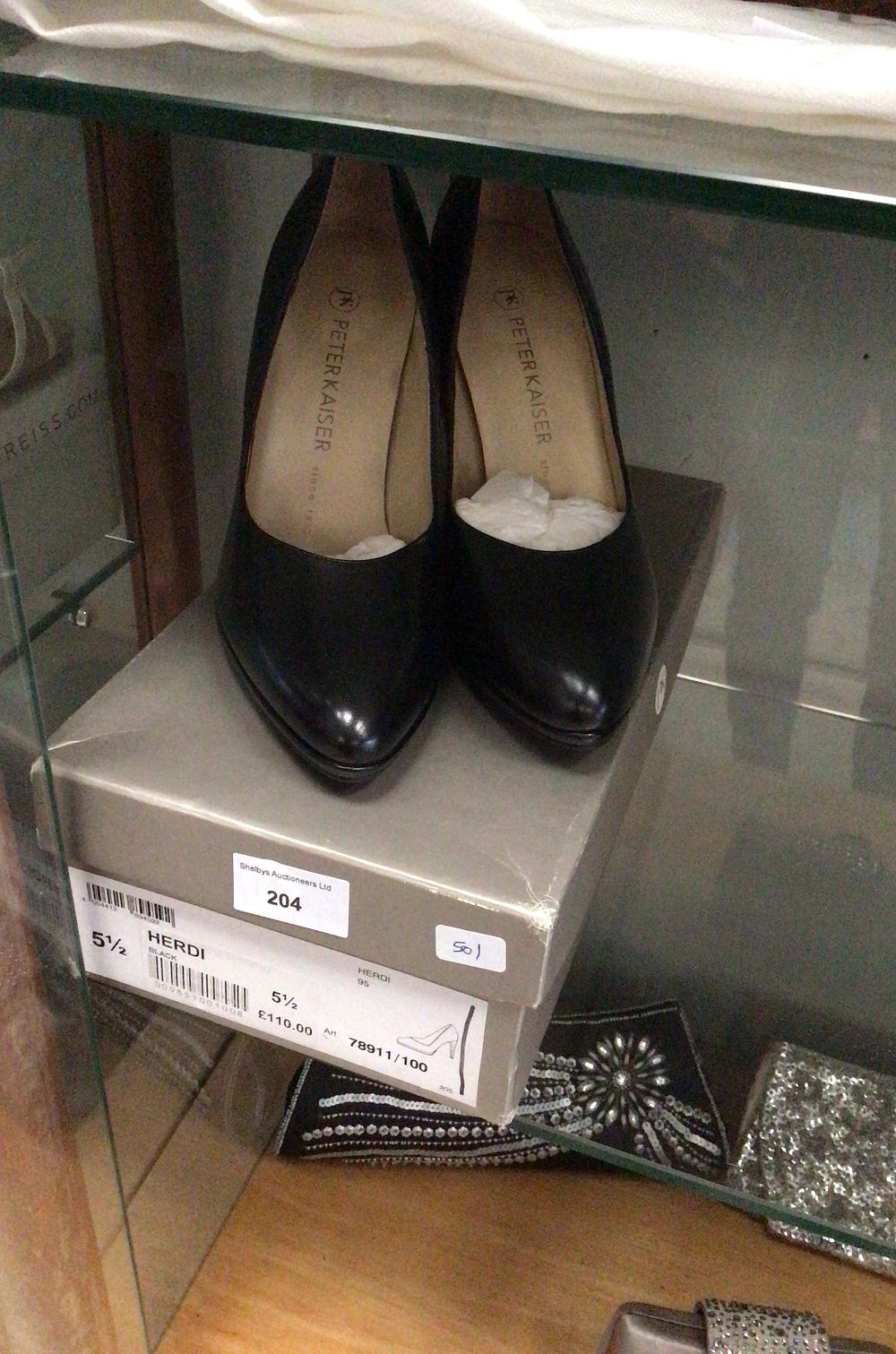 Lot 204: Peter Kaiser Herdi Black High Heel Shoes