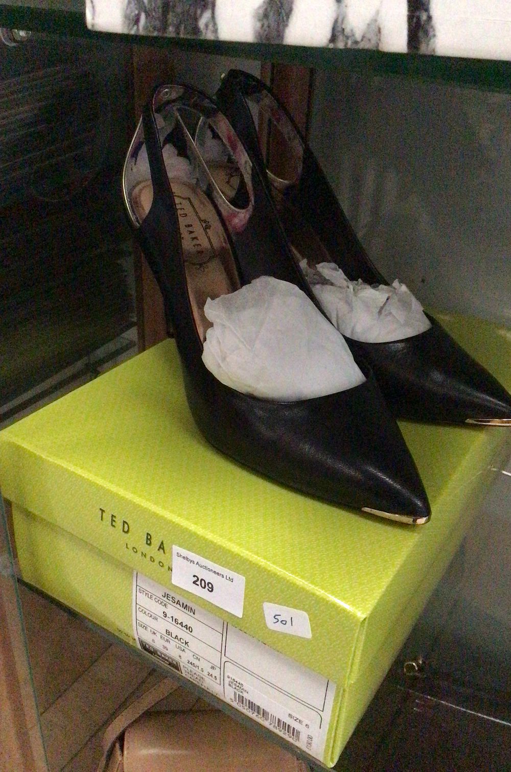 Lot 209: Ted Baker London Black Jesamin Pointed Toe Heels