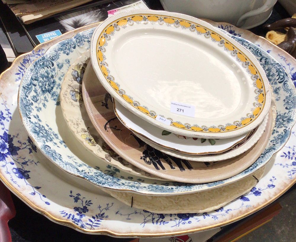 Lot 271: Assorted Decorative Ceramic Plates and Platters