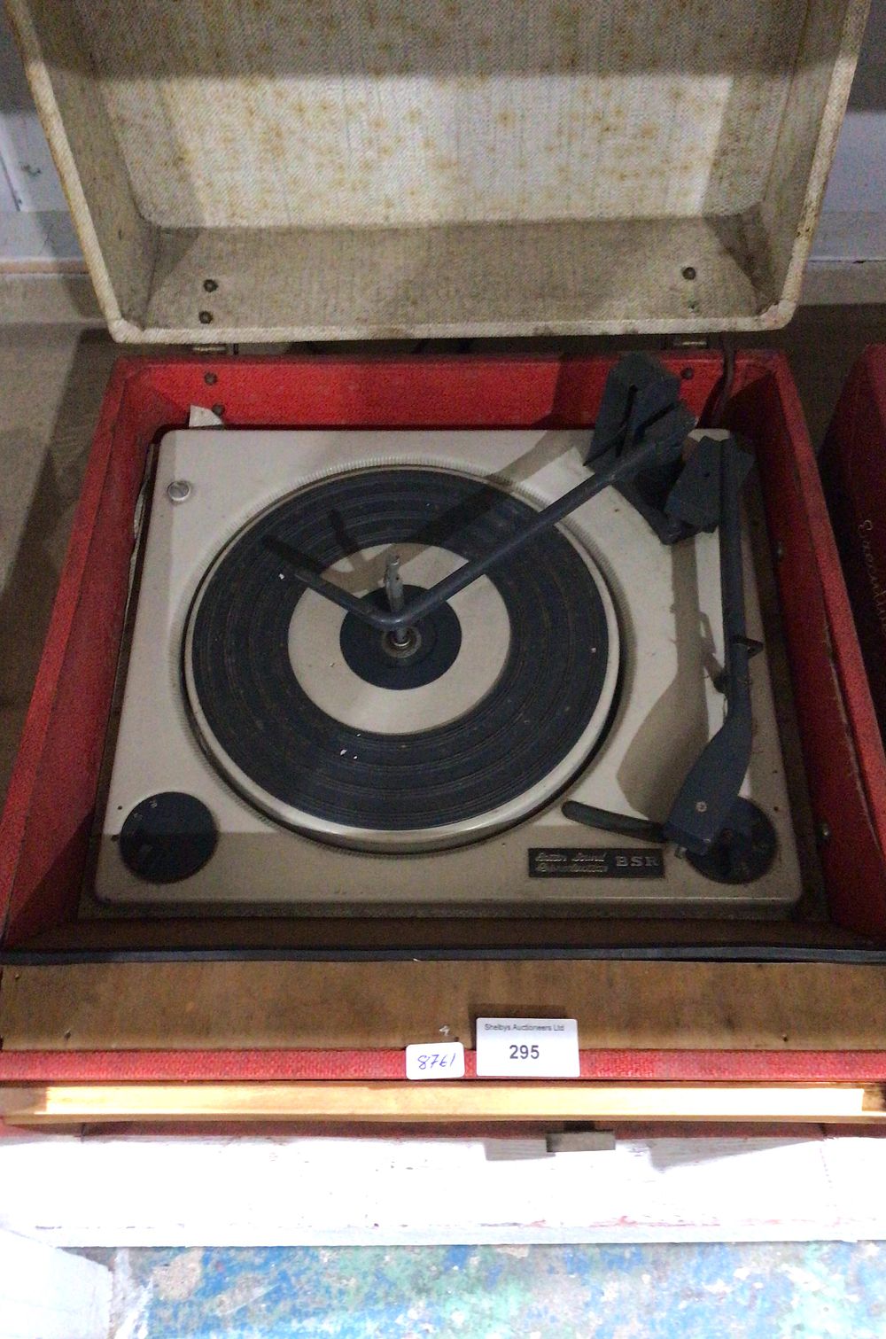 Lot 295: Vintage 1960s BSR Portable Record Player