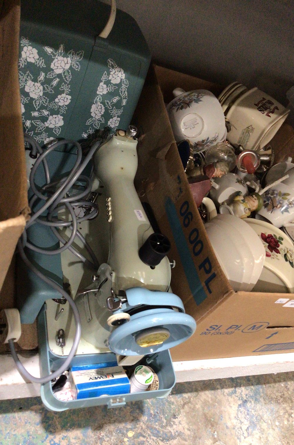 Lot 301a: Vintage Portable Sewing Machine with Case