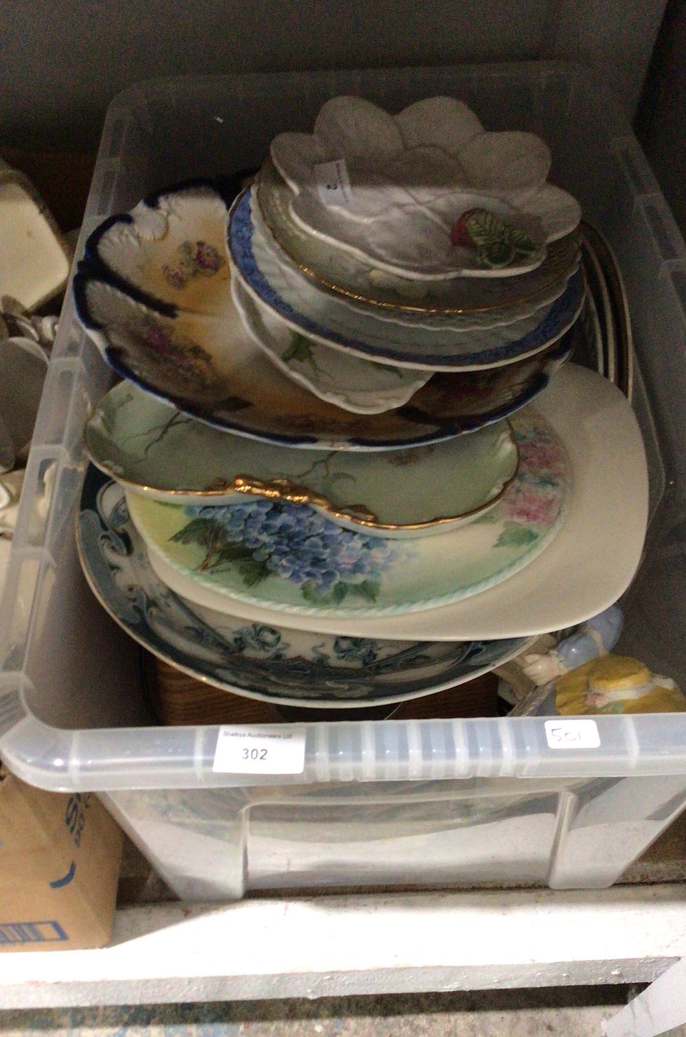 Lot 302: Assorted Decorative Porcelain Plates and Dinnerware Collection