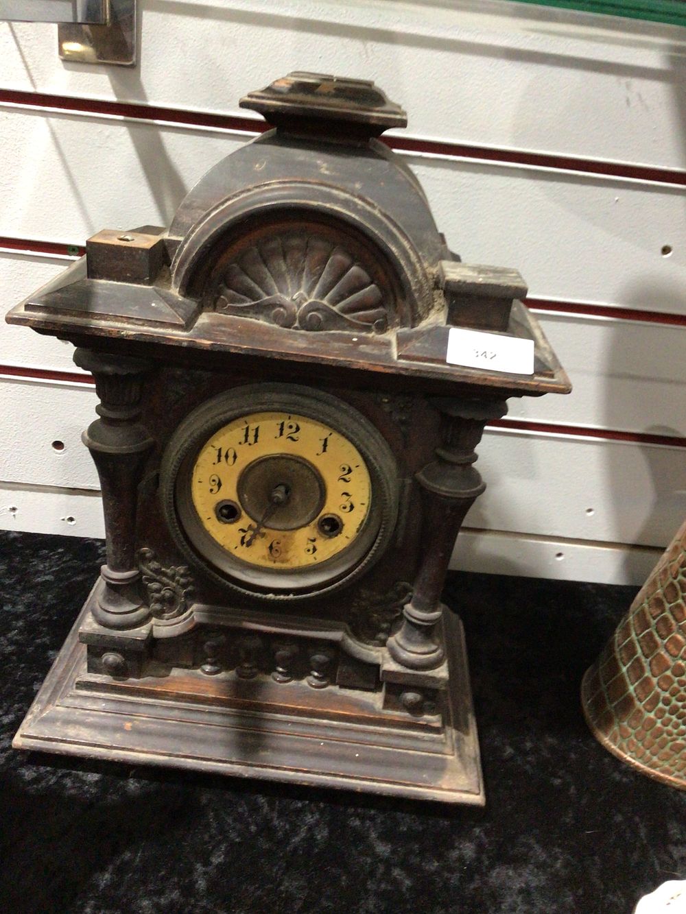 Lot 342: Antique Architectural Mantel Clock