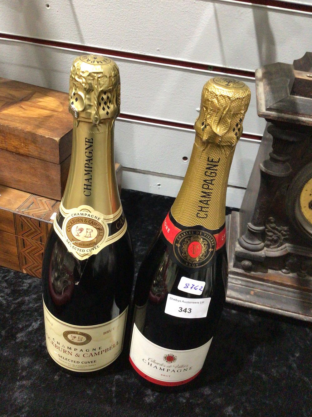 Lot 343: Two Bottles of Champagne: Cockburn & Campbell and Charles de Villers