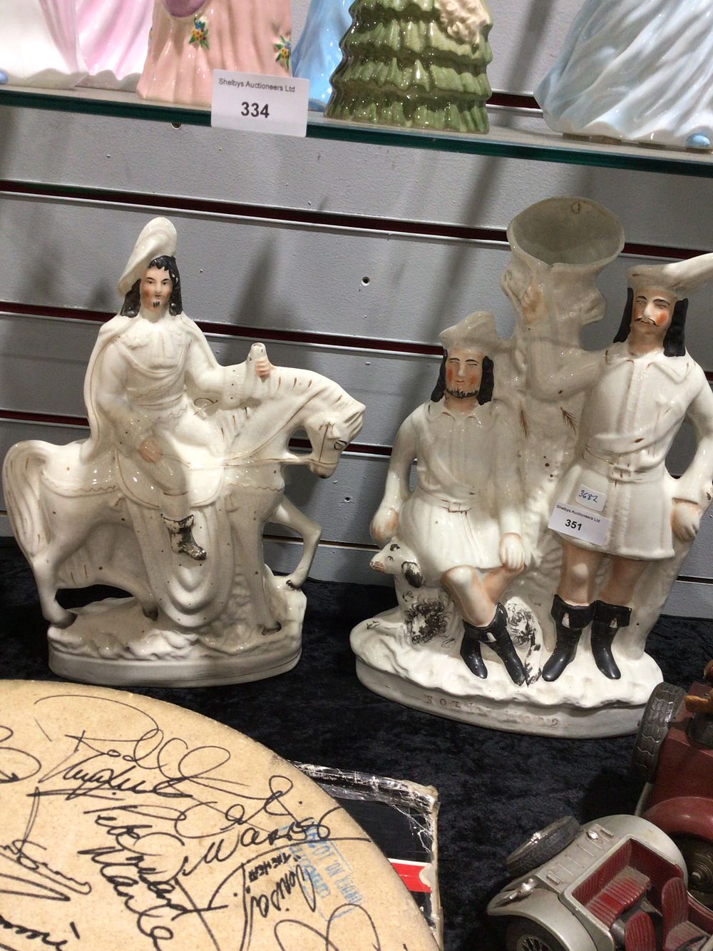 Lot 351: A grouping of Staffordshire flat back