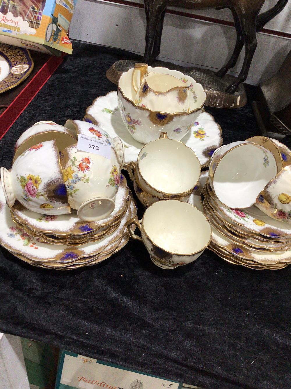 Lot 373: Vintage Prince Albert Crown China Hampton Floral Collection