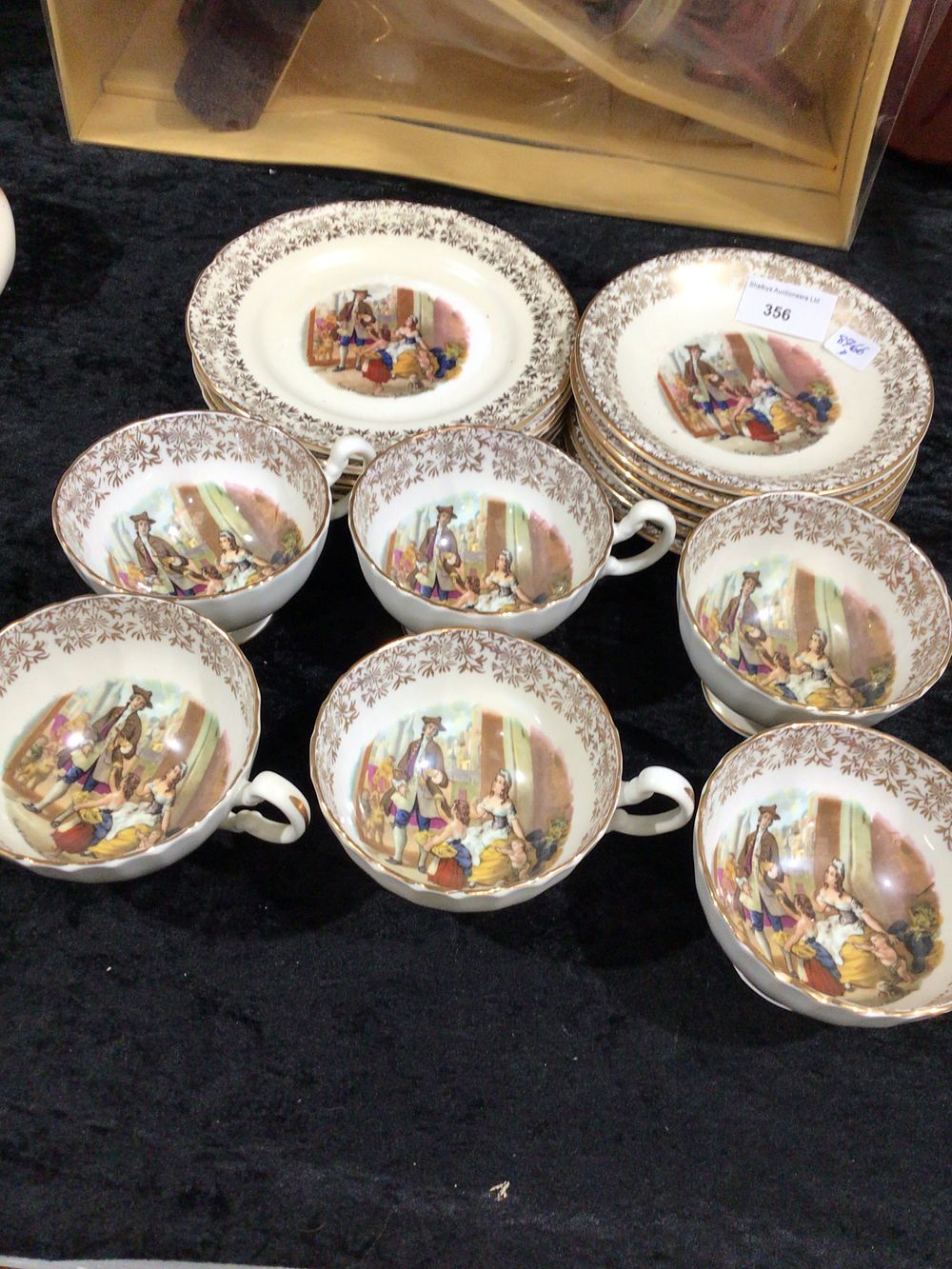 Lot 356: Vintage Cries of London Bone China Tea Set