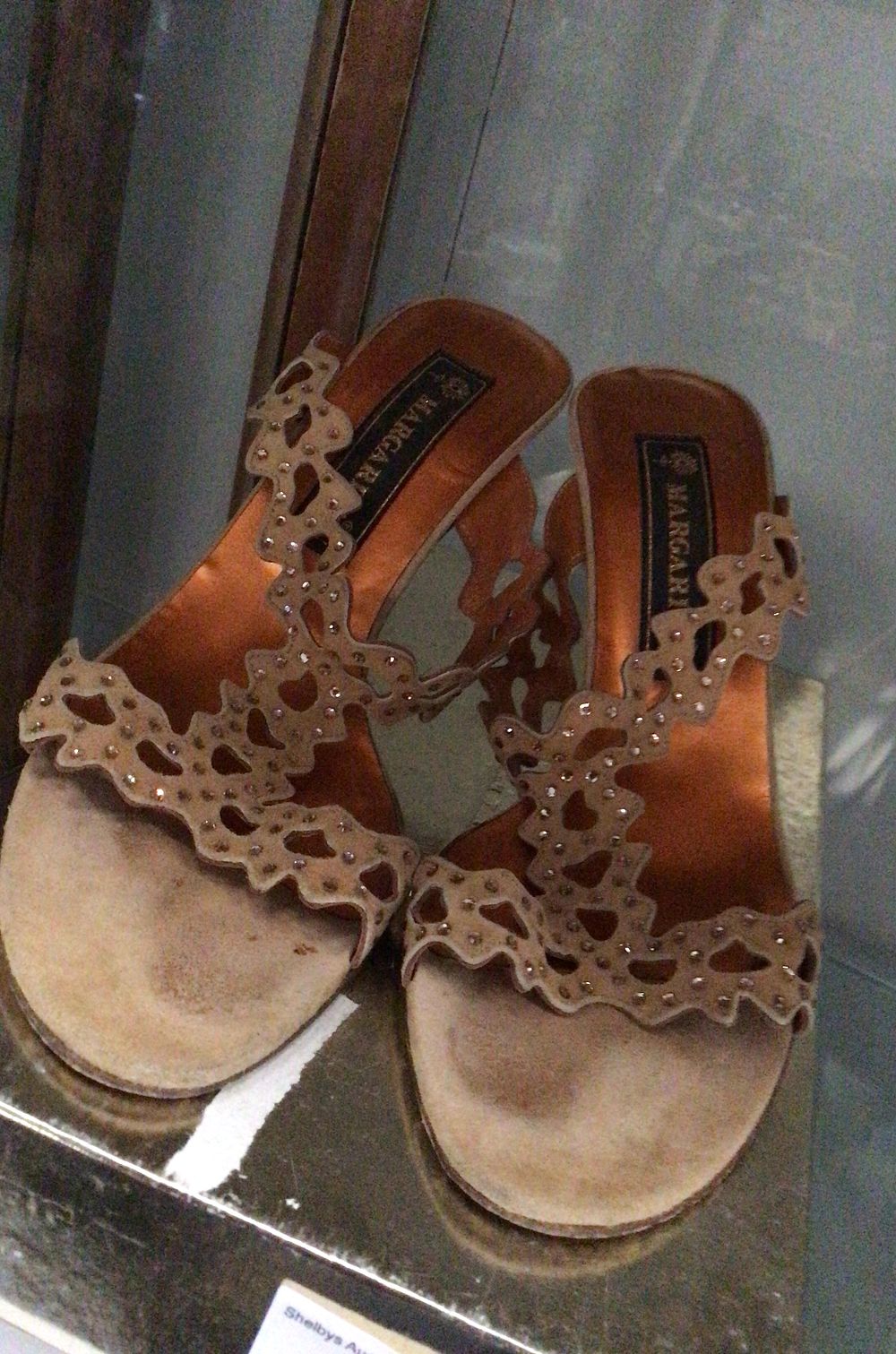 Lot 199: Margareta Tan Embellished Cut-Out High Heel Sandals