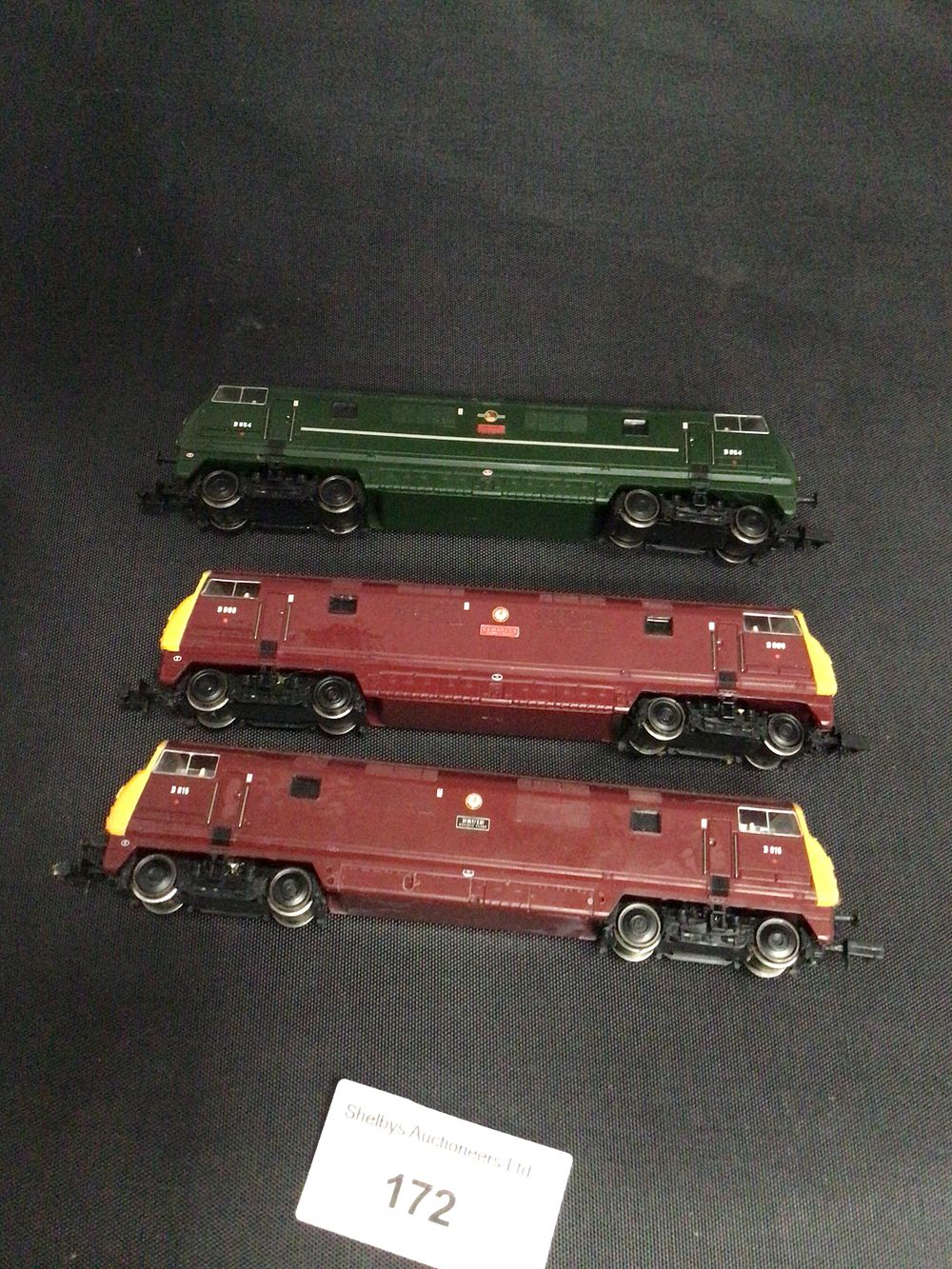 Lot 172: 3  Graham farish N gauge warship class diesels