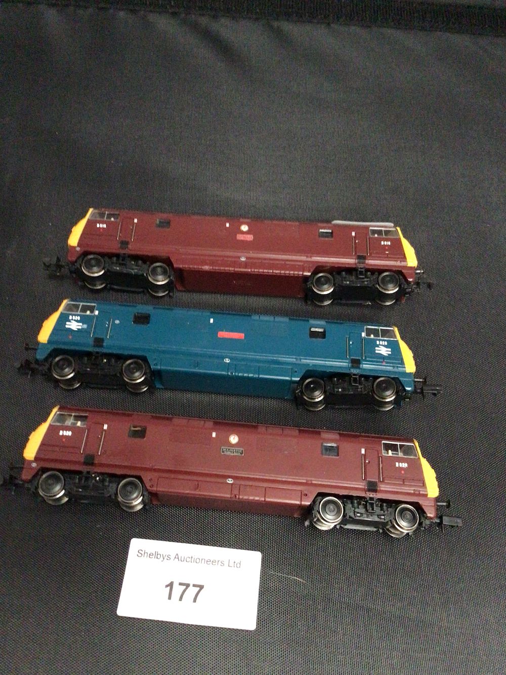 Lot 177: 3 Graham Farish N gauge warship class diesels