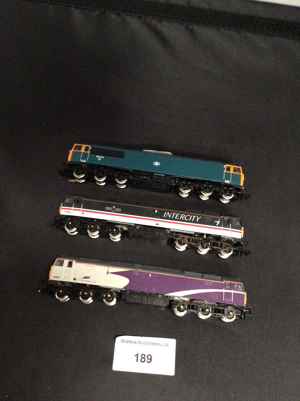 Lot 189: 3 Graham Farish N gauge class 47 diesels
