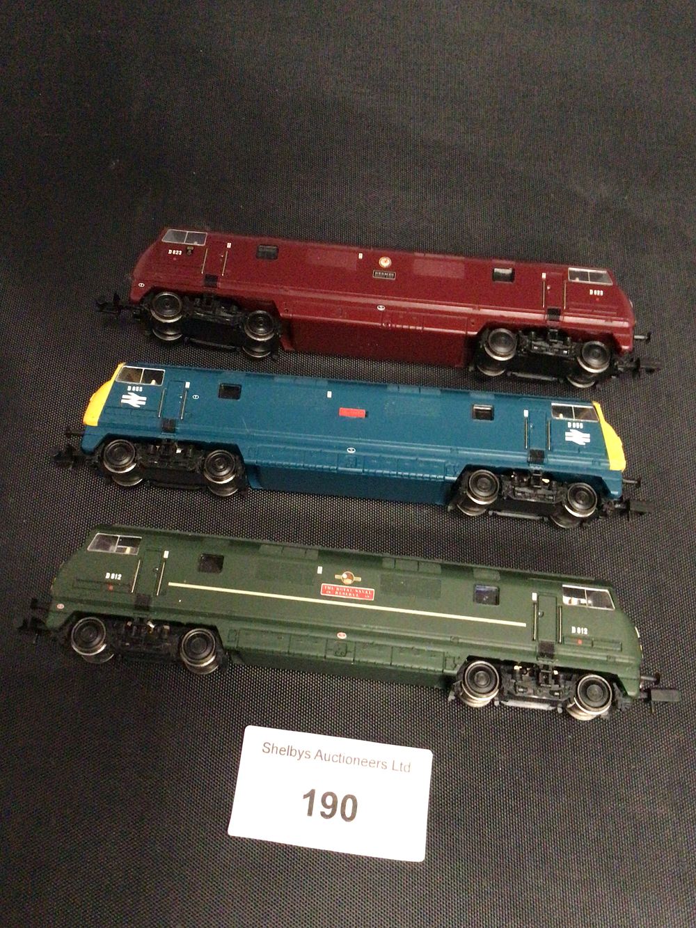 Lot 190: 3 Graham Farish N gauge warship class diesels