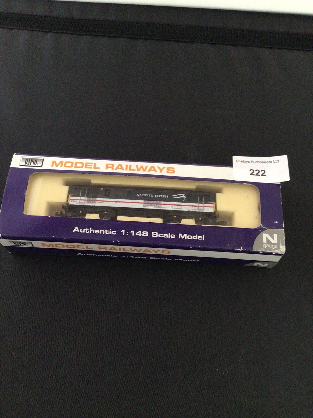 Lot 222: 1 Dapol N gauge class 73 diesel in Gatwick express livery