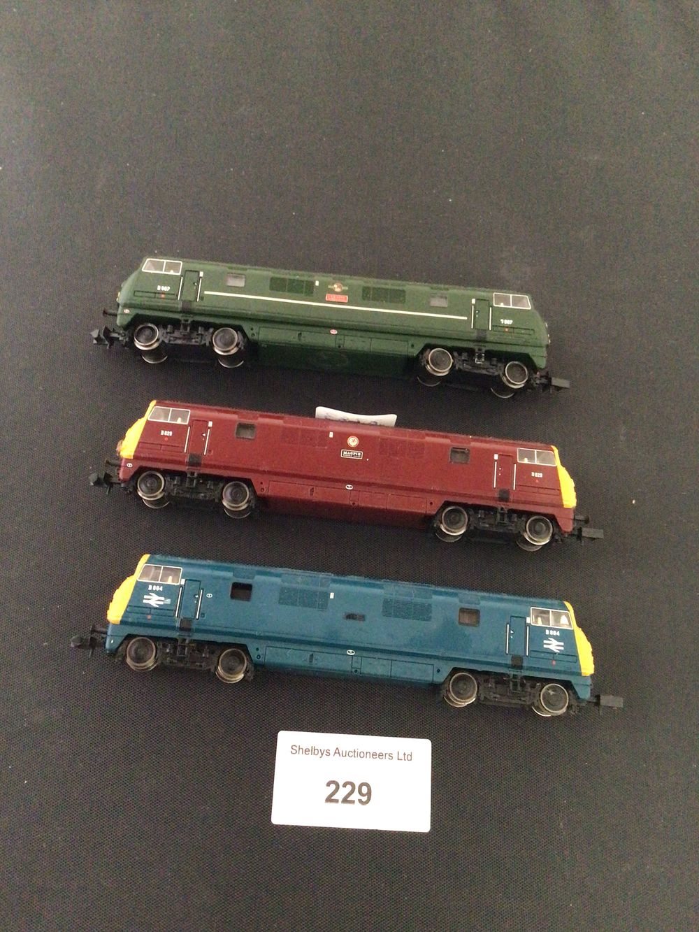 Lot 229: 3 Graham Farish N gauge warship class diesels