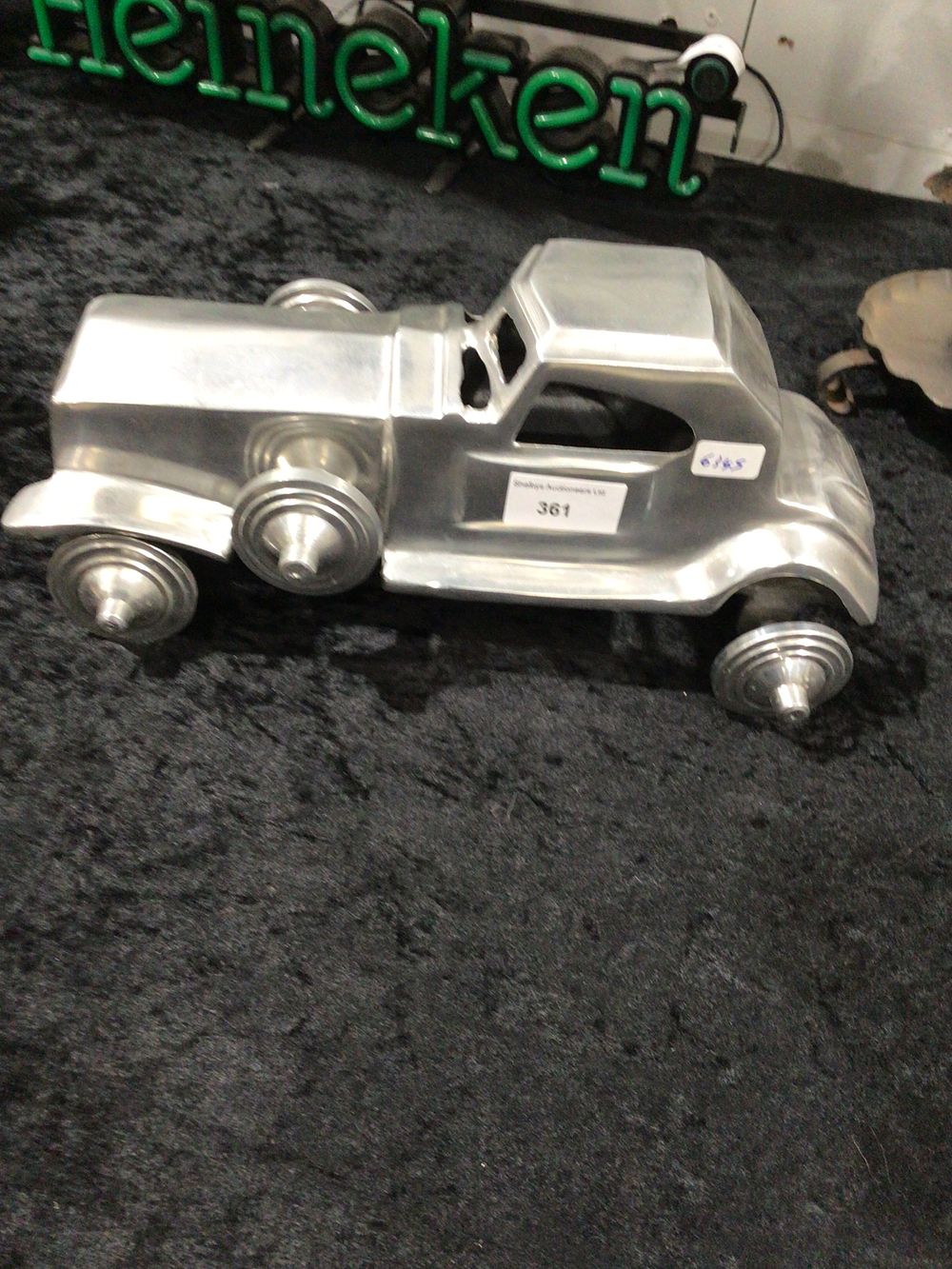 Lot 355: Vintage Streamlined Metal Truck Sculpture, Art Deco Style