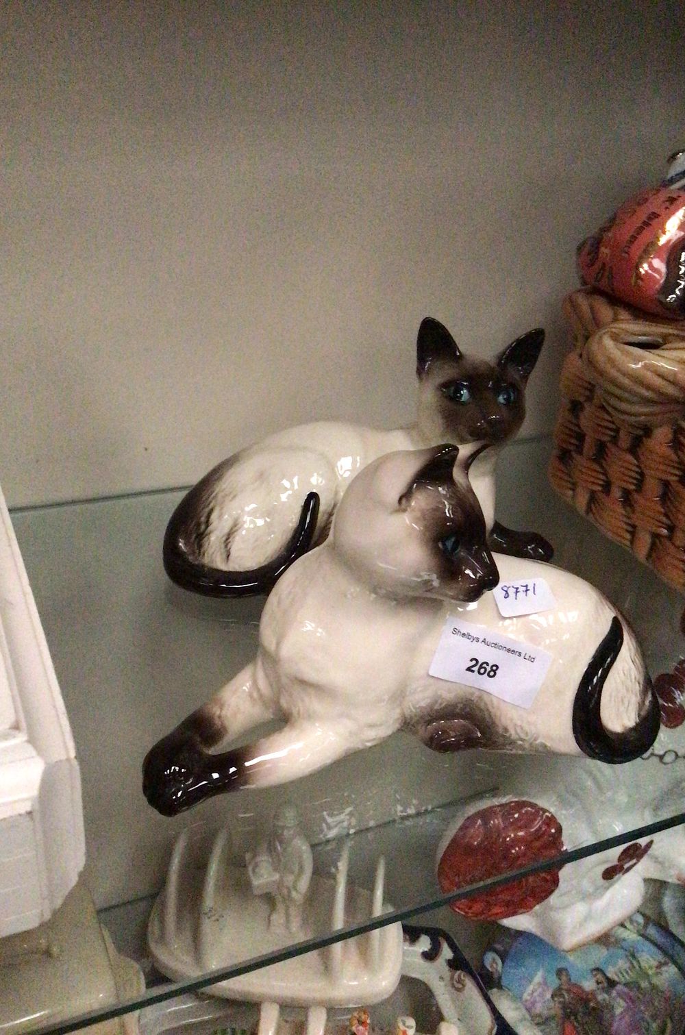 Lot 268: Two Beswick Ceramic Siamese Cat Figurines