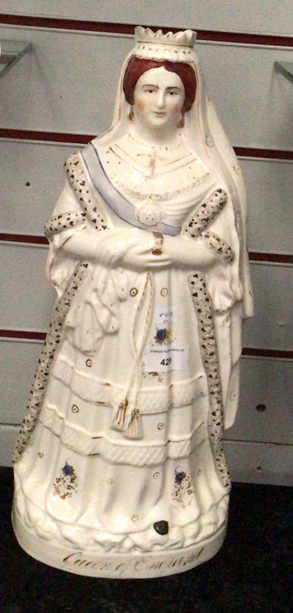 Lot 420: Staffordshire Figure of Queen Victoria